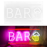 Maxbell Bar Neon Light Sign for Home Bar Men Cave Wall Decor LED Night Lamp