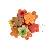 Maxbell 3x Hamste Chew Toys Teeth Care Natural Pet Teeth Grinding Toys for Squirrels Floret Cookies