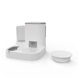 Maxbell Gravity Dogs Feeder and Waterer Auto Feeding Station for Puppy Dogs Gray with Bowl