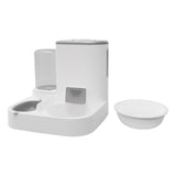 Maxbell Gravity Dogs Feeder and Waterer Auto Feeding Station for Puppy Dogs Gray with Bowl