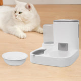 Maxbell Gravity Dogs Feeder and Waterer Auto Feeding Station for Puppy Dogs Gray with Bowl