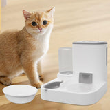 Maxbell Gravity Dogs Feeder and Waterer Auto Feeding Station for Puppy Dogs Gray with Bowl