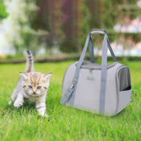 Maxbell Pet Carrier Bag Dog Travel Bag Shoulder Bag Portable Breathable Mesh for Dog Gray
