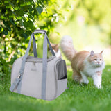 Maxbell Pet Carrier Bag Dog Travel Bag Shoulder Bag Portable Breathable Mesh for Dog Gray