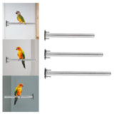 Maxbell Bird Perch Stainless Steel Parrot Toys Claws Grinding Rod Platform Portable 15cm