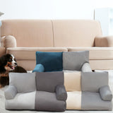 Maxbell Dog Sofa Bed Four Seasons Universal Fashion Nest Soft Pet Sofa Bed for Puppy Cyan Gray
