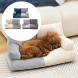 Maxbell Dog Sofa Bed Four Seasons Universal Fashion Nest Soft Pet Sofa Bed for Puppy Cyan Gray