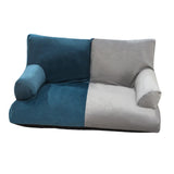 Maxbell Dog Sofa Bed Four Seasons Universal Fashion Nest Soft Pet Sofa Bed for Puppy Cyan Gray