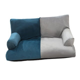 Maxbell Dog Sofa Bed Four Seasons Universal Fashion Nest Soft Pet Sofa Bed for Puppy Cyan Gray