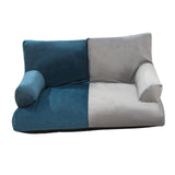Maxbell Dog Sofa Bed Four Seasons Universal Fashion Nest Soft Pet Sofa Bed for Puppy Cyan Gray