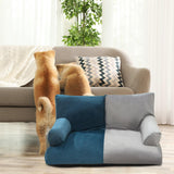 Maxbell Dog Sofa Bed Four Seasons Universal Fashion Nest Soft Pet Sofa Bed for Puppy Cyan Gray