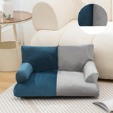 Maxbell Dog Sofa Bed Four Seasons Universal Fashion Nest Soft Pet Sofa Bed for Puppy Cyan Gray