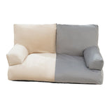 Maxbell Dog Sofa Bed Four Seasons Universal Fashion Nest Soft Pet Sofa Bed for Puppy Beige Gray