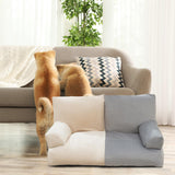 Maxbell Dog Sofa Bed Four Seasons Universal Fashion Nest Soft Pet Sofa Bed for Puppy Beige Gray