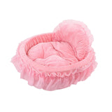 Maxbell Lace Pet Dog Bed Cushion Dog House Kennel Princess for Kitten Pet Small Cats XL Pink