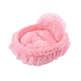 Maxbell Lace Pet Dog Bed Cushion Dog House Kennel Princess for Kitten Pet Small Cats XL Pink