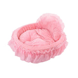 Maxbell Lace Pet Dog Bed Cushion Dog House Kennel Princess for Kitten Pet Small Cats XL Pink