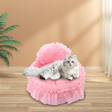 Maxbell Lace Pet Dog Bed Cushion Dog House Kennel Princess for Kitten Pet Small Cats XL Pink