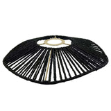 Maxbell Handwoven Rope Lampshade Pendant Light Shade for Kitchen Island Home Hallway black