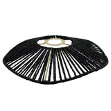 Maxbell Handwoven Rope Lampshade Pendant Light Shade for Kitchen Island Home Hallway black