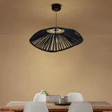 Maxbell Handwoven Rope Lampshade Pendant Light Shade for Kitchen Island Home Hallway black