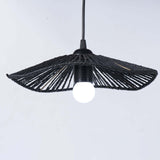 Maxbell Handwoven Rope Lampshade Pendant Light Shade for Kitchen Island Home Hallway black