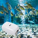 Maxbell Aquarium Air Pump Pond Fountain Silent Portable Powerful Oxygen Aerator Pump 5W Double Hole