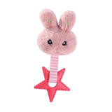 Maxbell Plush Spiny Dog Toys Puppy Soft with Squeakers Cute Stuffed Animal Plush Toy Pink Rabbit