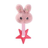 Maxbell Plush Spiny Dog Toys Puppy Soft with Squeakers Cute Stuffed Animal Plush Toy Pink Rabbit