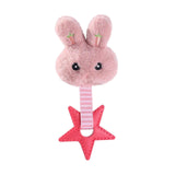 Maxbell Plush Spiny Dog Toys Puppy Soft with Squeakers Cute Stuffed Animal Plush Toy Pink Rabbit