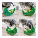 Maxbell Dog Puzzle Toy Multifunctional Play Pet Sniff Toys Increase IQ Plush Dog Toy Pea Shape