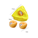 Maxbell Dog Puzzle Toy Multifunctional Play Pet Sniff Toys Increase IQ Plush Dog Toy Cheese Shape