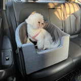 Maxbell Small Dog Car Seat with Leash Durable Puppy Bed for Car Pet Car Booster Seat