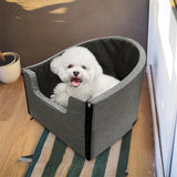 Maxbell Small Dog Car Seat with Leash Durable Puppy Bed for Car Pet Car Booster Seat
