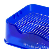 Maxbell Dog Toilet Pets Supplies Dog Potty Pan Training Toilet Bedpan Cat Litter Box Blue