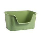 Maxbell Cat Litter Box Portable Deep Loo Large Space Bedpan Open Top Pet Litter Tray Green