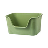 Maxbell Cat Litter Box Portable Deep Loo Large Space Bedpan Open Top Pet Litter Tray Green