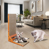 Maxbell Cat Scratcher with Ball Toy Vertical Cat Scratch Pad Furniture Protection Right Angle