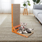 Maxbell Cat Scratcher with Ball Toy Vertical Cat Scratch Pad Furniture Protection Right Angle