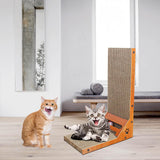 Maxbell Cat Scratcher with Ball Toy Vertical Cat Scratch Pad Furniture Protection Right Angle
