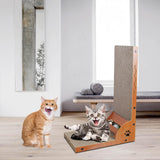 Maxbell Cat Scratcher with Ball Toy Vertical Cat Scratch Pad Furniture Protection Curved