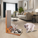 Maxbell Cat Scratcher with Ball Toy Vertical Cat Scratch Pad Furniture Protection Curved