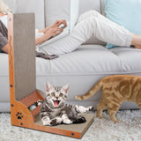 Maxbell Cat Scratcher with Ball Toy Vertical Cat Scratch Pad Furniture Protection Curved