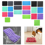 Maxbell Dog Lick Pad Wet Food Lick Pad Puppy Playing Interactive Toy Dog Licking Mat S Size Black