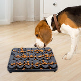 Maxbell Dog Lick Pad Wet Food Lick Pad Puppy Playing Interactive Toy Dog Licking Mat S Size Gray