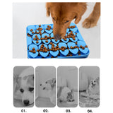 Maxbell Dog Lick Pad Wet Food Lick Pad Puppy Playing Interactive Toy Dog Licking Mat S Size Blue