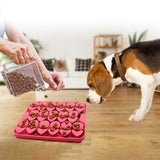 Maxbell Dog Lick Pad Wet Food Lick Pad Puppy Playing Interactive Toy Dog Licking Mat S Size Pink