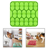 Maxbell Dog Lick Pad Wet Food Lick Pad Puppy Playing Interactive Toy Dog Licking Mat S Size Green
