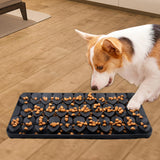 Maxbell Dog Lick Pad Wet Food Lick Pad Puppy Playing Interactive Toy Dog Licking Mat M Size Black