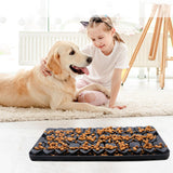 Maxbell Dog Lick Pad Wet Food Lick Pad Puppy Playing Interactive Toy Dog Licking Mat M Size Black